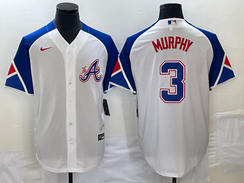 Men's Atlanta Braves Dale Murphy #3 White 2023 City Connect Jersey